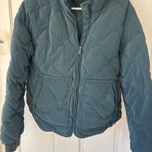 FLX Charcoal Quilted Puffer Jacket